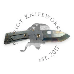 MEDFORD TFF-1 S35VN VULCAN BLADE, TUMBLED WARTHOG/STARS-N-BARS/RIVETS HANDLES, BRONZE HW/CLIP -Knife Hub Shop 0D92E879 7D1F 40E3 8E1F B86B5CDDEAFD 48396.1695072269
