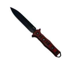 New Products 4 Heretic Knives H003-6A-REDBLK Nephilim Double Edge DLC Red/Black G10