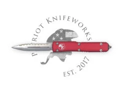 Microtech 122-6RD Ultratech D/E Red Satin Full Serrated