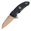SIG X1-MicroFlip Emperor Scorpion Manual Flipper: 2.75" Wharncliffe Blade - FDE PVD Finish, Solid Black G10 Frame -Knife Hub Shop 16160 1 20454.1656003549