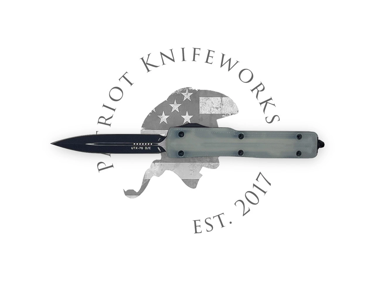 Microtech 147-1GTJGS UTX-70 D/E Signature Series Jade Green G10 Composite Top Standard 3 Microtech 147-1GTJGS UTX-70 D/E Signature Series Jade Green G10 Composite Top Standard