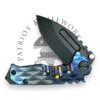 MEDFORD MICRO T S35VN PVD DP BLADE, BLUE DIAMOND CHECKERED HANDLES, PVD HW/CLIP, PVD BREAKER