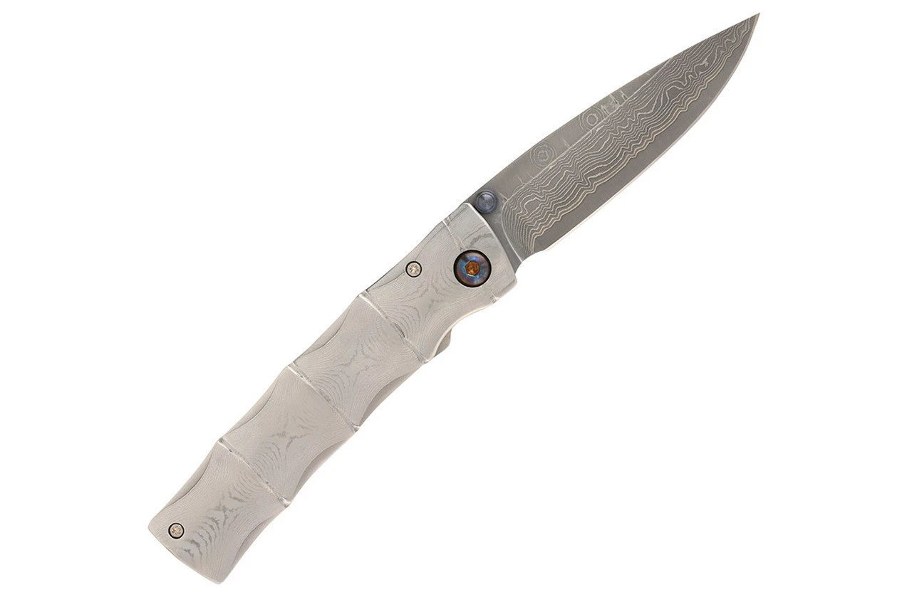 MCUSTA Knives MC-33D Shinra Take VG-10 Core Damascus Blade Bamboo Design Damascus Handle 3.75" Folding Knife 4 MCUSTA Knives MC-33D Shinra Take VG-10 Core Damascus Blade Bamboo Design Damascus Handle 3.75" Folding Knife - Image 2