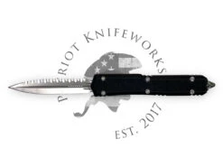 Microtech 206-12S Makora D/E Signature Series Stonewash Full Serrated Nickel Born Internals