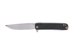 Medford M-48 S35VN Tumbled Blade, Green Handle, Bronze Spring, Bronze HW/Clip