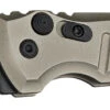 Hogue A01-MicroSwitch Automatic Folder: 1.95" Wharncliffe Blade - Black Cerakote Finish, Matte FDE Aluminum Frame -Knife Hub Shop 24147 12041.1643986250
