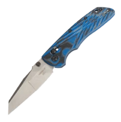 Hogue Deka Manual Folder: 3.25" Wharncliffe Blade - Tumbled Finish, G-Mascus Blue Lava G10 Frame - 24263