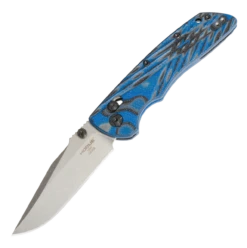 Hogue Deka Manual Folder: 3.25" Clip Point Blade - Tumbled Finish, G-Mascus Blue Lava G10 Frame - 24273
