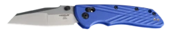 Hogue Deka Manual Folder: 3.25" Wharncliffe Blade - Tumbled Finish, Blue Polymer Frame - 24363