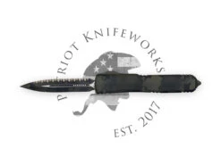 Microtech 122-3OCS Ultratech D/E Signature Series Olive Camo Full Serrate