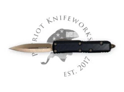 Microtech 126-13CFIS Daytona D/E Signature Series Bronzed Standard Carbon Fiber Inlays