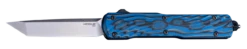 Hogue Counterstrike OTF Automatic: 3.35" Tanto Blade - Tumbled Finish, Aluminum Case & G-Mascus Blue Lava G10 Cover - 34863