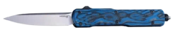 Hogue Counterstrike OTF Automatic: 3.35" Drop Point Blade - Tumbled Finish, Aluminum Case & G-Mascus Blue Lava G10 Cover - 34873