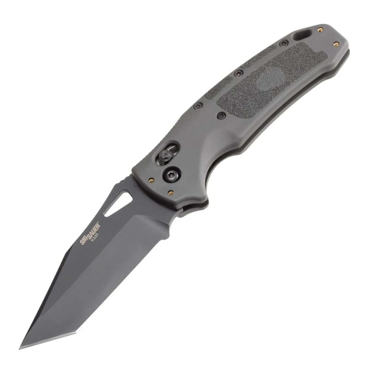 Hogue SIG K320 Tactical Manual Folder: 3.5" Tanto Blade - Black Cerakote Finish, Grey Polymer Frame 3 Hogue SIG K320 Tactical Manual Folder: 3.5" Tanto Blade - Black Cerakote Finish, Grey Polymer Frame