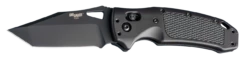 Hogue SIG K320 AXG Pro: 3.5" Tanto Blade - Black Cerakote Finish, Matte Black Aluminum Frame & Solid Black G10 Insert - 36364