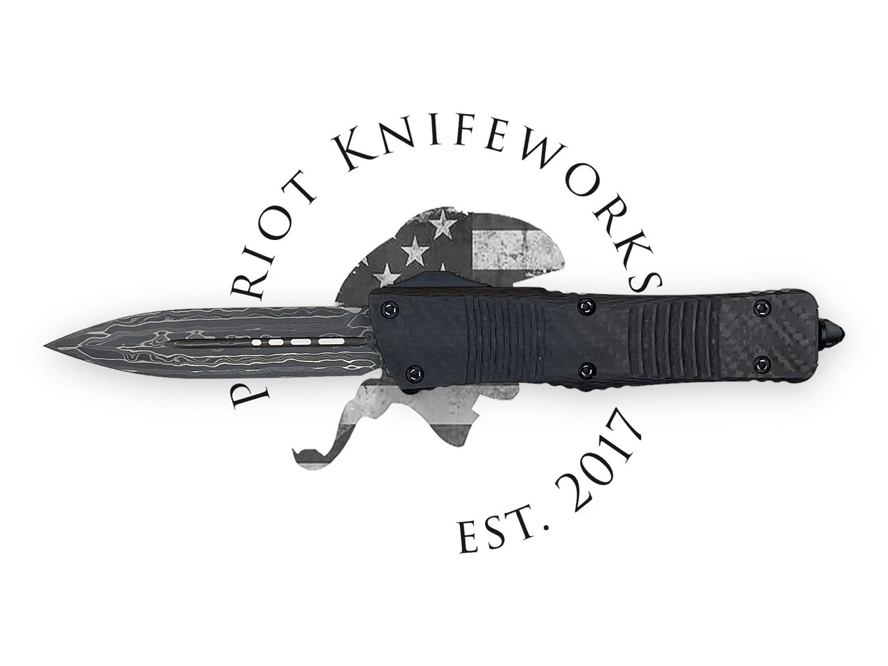 Microtech 142-16CFS Combat Troodon D/E Signature Series Carbon Fiber Top Damascus Standard Ringed Hardware 3 Microtech 142-16CFS Combat Troodon D/E Signature Series Carbon Fiber Top Damascus Standard Ringed Hardware