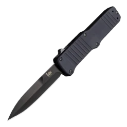 HK Hadron OTF Automatic: 3.375" Bayonet - Black PVD Finish, Matte Black Aluminum Frame