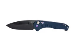 Medford Swift S35VN PVD DP Blade, Blue Handles, Flm HW, PVD Clip