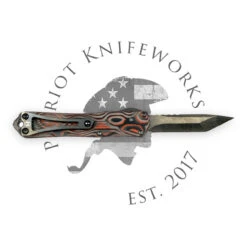 Heretic Knives H023-6A-ORCF Manticore S Tanto DLC Black Ano W/ Orange Camo Carbon