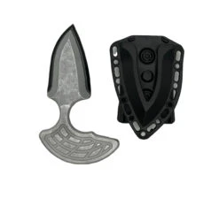 Heretic Knives H050-8A-BLIZZARD Blizzardworn Handle, Battleworn Black Blade, And Battleworn Black Hardware