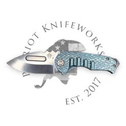 Medford Genesis T S45VN Tumbled DP Blade, Aqua Dragon Scale Handles, STD HW/Clip, NP3 Breaker