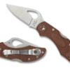 BYRD BY SPYDERCO ROBIN™ 2 FRN - PLAIN BLADE/BROWN HANDLE -Knife Hub Shop BY10PBN2 Both 96937.1676306473