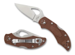 BYRD BY SPYDERCO ROBIN™ 2 FRN - PLAIN BLADE/BROWN HANDLE