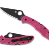 Spyderco C11FPPNS30VBK Delica - Pink Handle Black Blade -Knife Hub Shop C11FPPNS30VBK Both 04620.1686274008