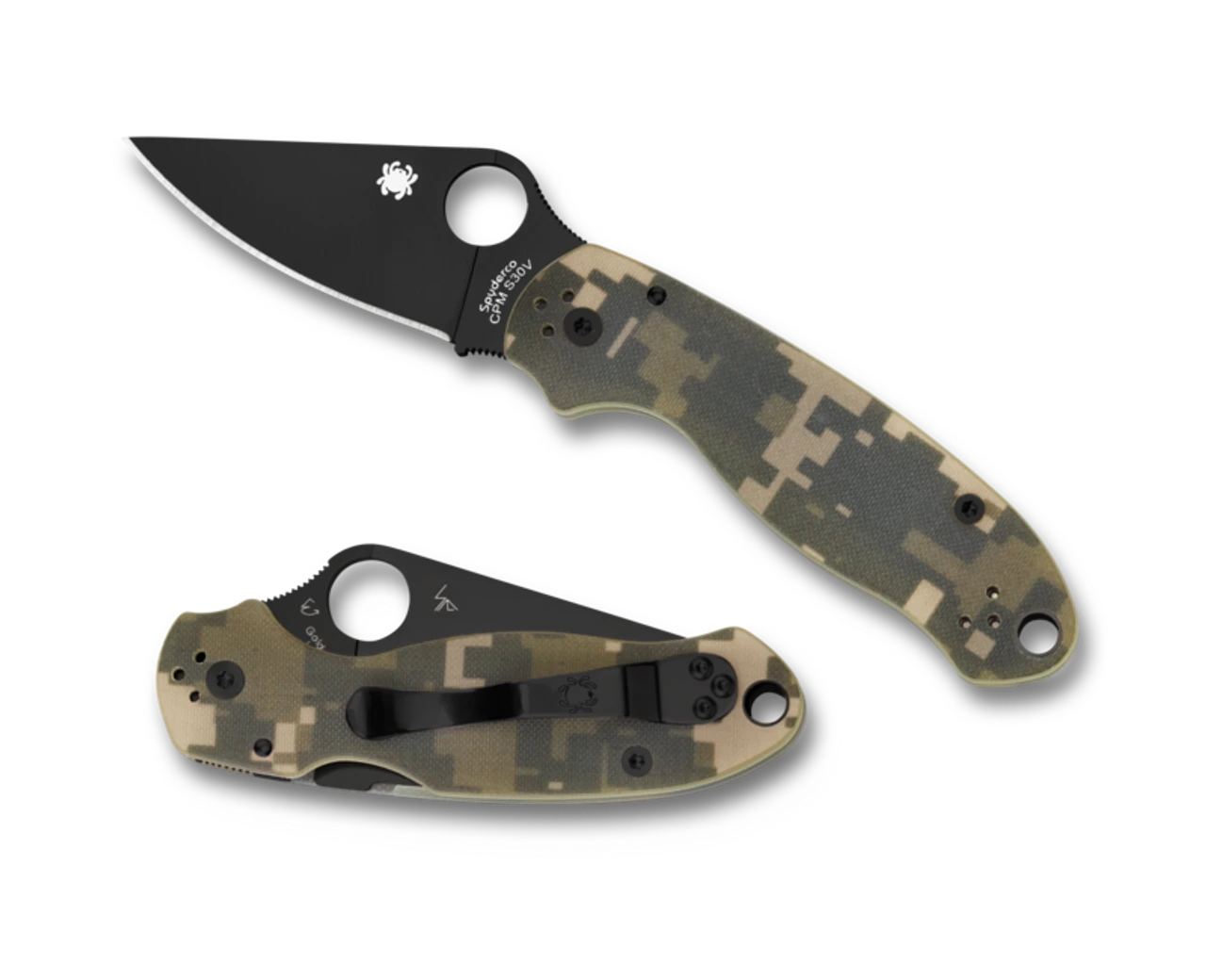 Spyderco C223GPCMOBK Para™ 3 G-10 Digital Camo Black Blade 3 Spyderco C223GPCMOBK Para™ 3 G-10 Digital Camo Black Blade