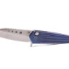 Medford Nosferatu Flipper S35VN Tumbled Blade, Blue Handles, Flm HW, Brsh/Flm Clip