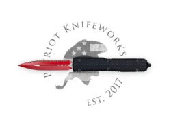 Microtech 122-3SL Ultratech D/E Tri-Grip SL Red Full Serrated