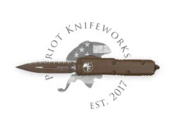Microtech 232-3CTA UTX-85 D/E Cerakote Tan Full Serrated