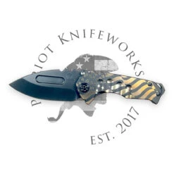 Medford Genesis T S45VN PVD DP Blade, PVD Gold American Flag Handles, PVD HW, PVD Gold Flag Clip, PVD Breaker