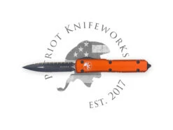 Microtech 122-3OR Ultratech D/E Orange Full Serrated