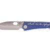 Medford 187DP D2 Tumbled Blade, Blue "2nd Amendment"Handles, STD HW/Clip