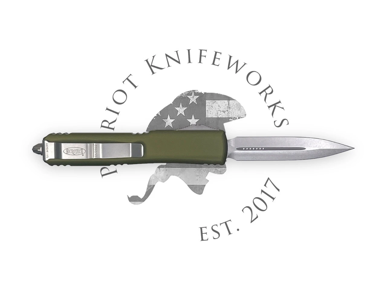 Microtech 122-10OD Ultratech D/E OD Green Stonewash Standard 4 Microtech 122-10OD Ultratech D/E OD Green Stonewash Standard - Image 2