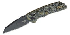 Hogue Deka Manual Folder: 3.25" Wharncliffe Blade - Black Cerakote Finish, G-Mascus Green G10 Frame
