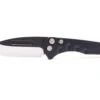 Medford Swift Auto S35VN PVD DP W/ Brsh Silver Bevel Blade, Black Handles, STD HW/Clip -Knife Hub Shop IMG 1579 59499.1655911225