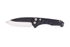 Medford Swift Auto S35VN PVD DP W/ Brsh Silver Bevel Blade, Black Handles, STD HW/Clip