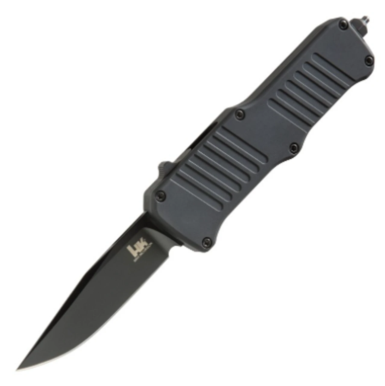 HK Mini Incursion OTF Automatic: 2.95" Clip Point Blade - Black PVD Finish, Matte Black Aluminum Frame 3 HK Mini Incursion OTF Automatic: 2.95" Clip Point Blade - Black PVD Finish, Matte Black Aluminum Frame