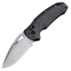 Hogue SIG K320 Manual Folder (Collector Series): 3.5" Drop Point Blade - Tumbled Finish, Black Carbon Fiber Frame