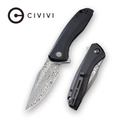 CIVIVI Baklash Flipper Knife G10 Handle (3.5" Damascus Blade) C801DS